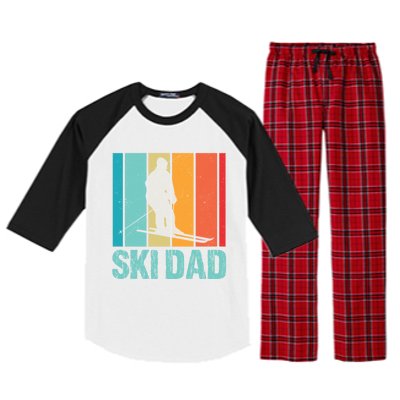 Ski Winter Skiing Ski Dad Gift Raglan Sleeve Pajama Set