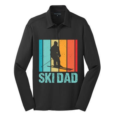 Ski Winter Skiing Ski Dad Gift Silk Touch Performance Long Sleeve Polo