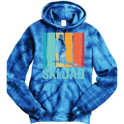 Ski Winter Skiing Ski Dad Gift Tie Dye Hoodie