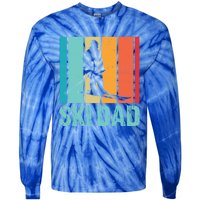 Ski Winter Skiing Ski Dad Gift Tie-Dye Long Sleeve Shirt