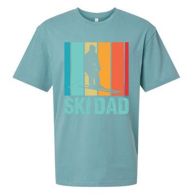 Ski Winter Skiing Ski Dad Gift Sueded Cloud Jersey T-Shirt