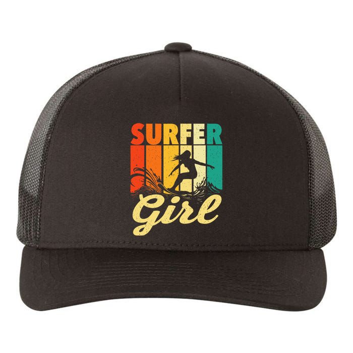 Surfer Waves Surfing Trainer Surfboard Lover Yupoong Adult 5-Panel Trucker Hat