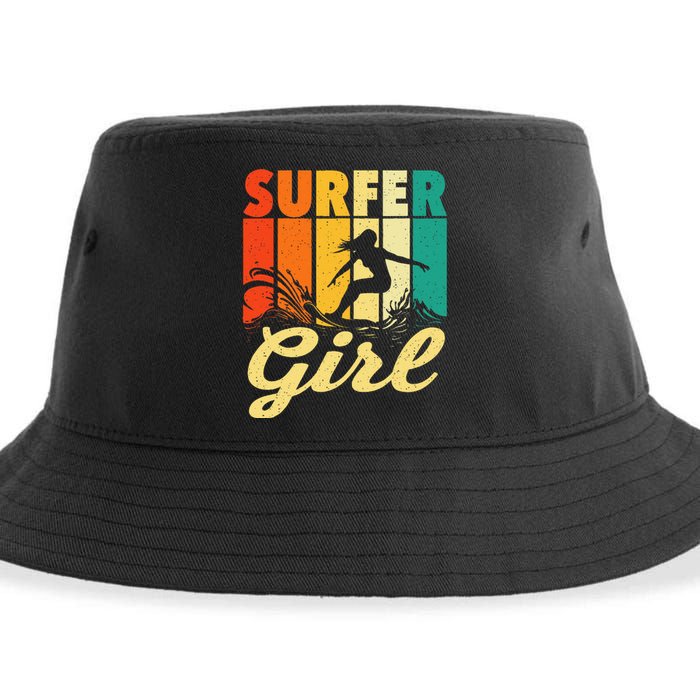 Surfer Waves Surfing Trainer Surfboard Lover Sustainable Bucket Hat