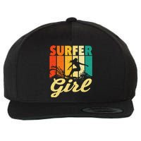 Surfer Waves Surfing Trainer Surfboard Lover Wool Snapback Cap