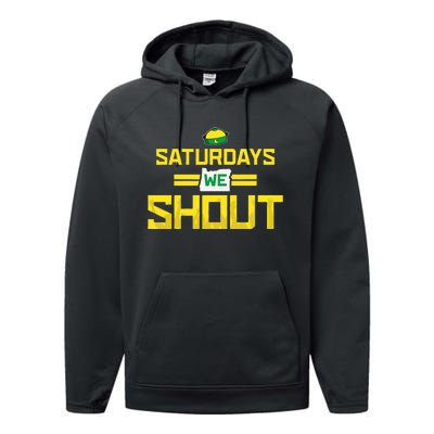 Saturdays We Shout For Oregon Performance Fleece Hoodie