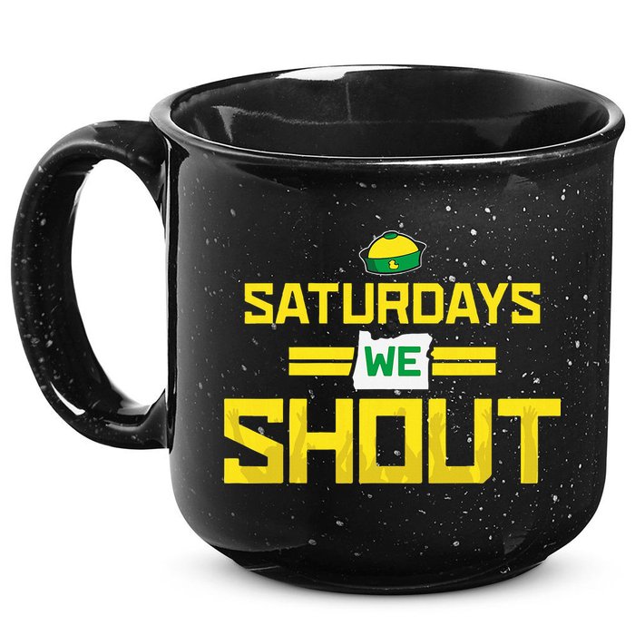 Saturdays We Shout For Oregon 15oz Campfire Ceramic Mug