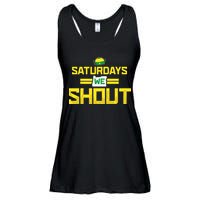 Saturdays We Shout For Oregon Ladies Essential Flowy Tank
