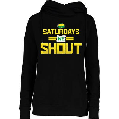 Saturdays We Shout For Oregon Womens Funnel Neck Pullover Hood