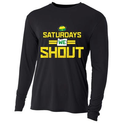 Saturdays We Shout For Oregon Cooling Performance Long Sleeve Crew