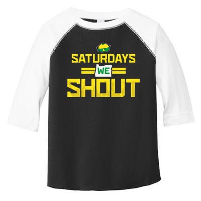 Saturdays We Shout For Oregon Toddler Fine Jersey T-Shirt