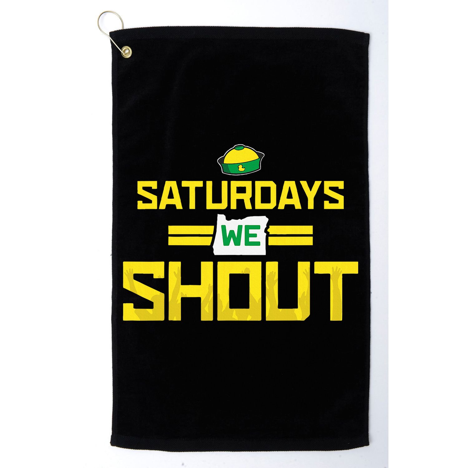 Saturdays We Shout For Oregon Golf Towel