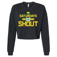 Saturdays We Shout For Oregon Cropped Pullover Crew