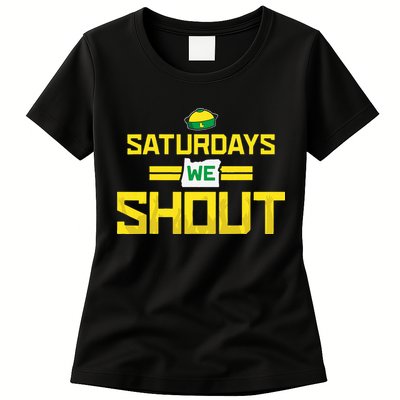 Saturdays We Shout For Oregon Womens T-Shirt