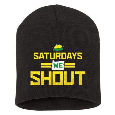 Saturdays We Shout For Oregon Short Acrylic Beanie