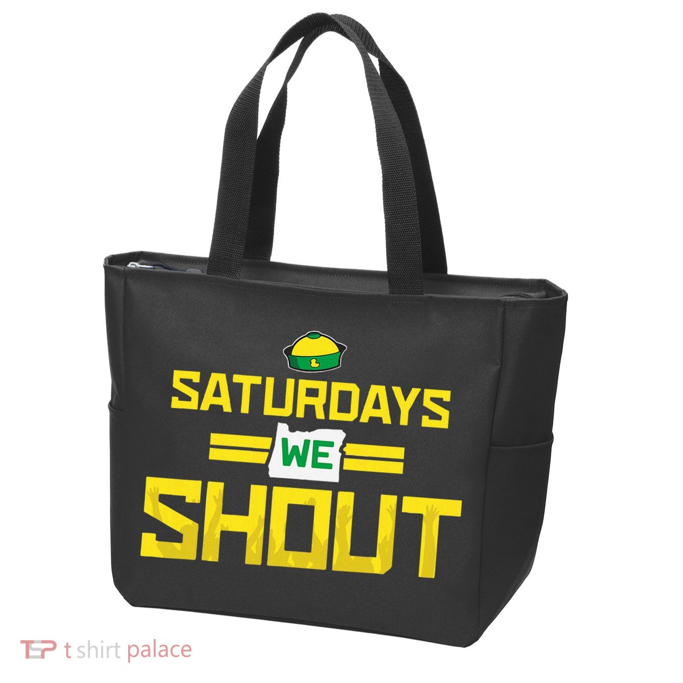 Saturdays We Shout For Oregon Zip Tote Bag
