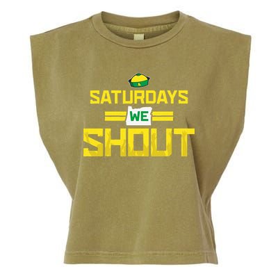 Saturdays We Shout For Oregon Garment-Dyed Women's Muscle Tee