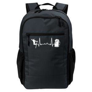 Skiing Winter Sports Gift Heartbeat Ekg Skier Ski Skiing Gift Daily Commute Backpack