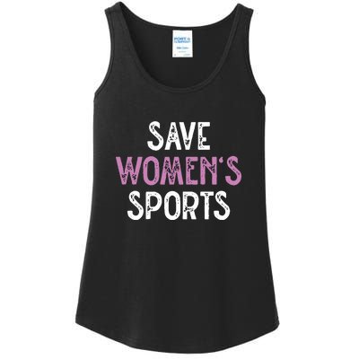 Save Womens Sports Support Riley Gaines Ladies Essential Tank