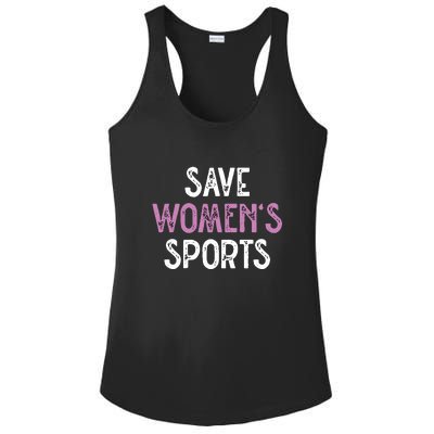 Save Womens Sports Support Riley Gaines Ladies PosiCharge Competitor Racerback Tank