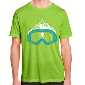 Skiing Winter Sports Cute Gift Skier Ski Mountains Skiing Gift Adult ChromaSoft Performance T-Shirt