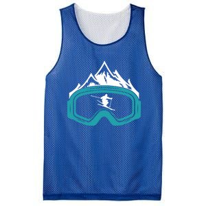 Skiing Winter Sports Cute Gift Skier Ski Mountains Skiing Gift Mesh Reversible Basketball Jersey Tank