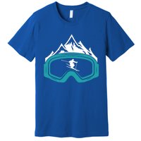 Skiing Winter Sports Cute Gift Skier Ski Mountains Skiing Gift Premium T-Shirt