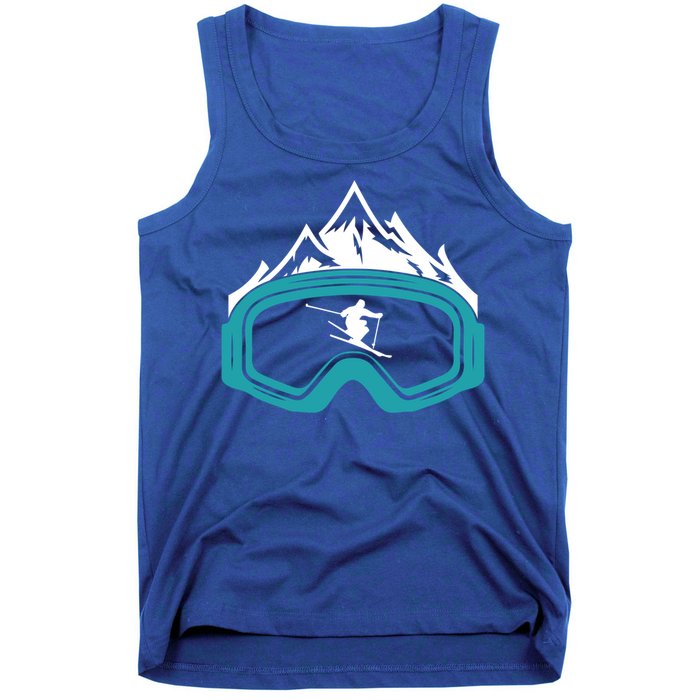 Skiing Winter Sports Cute Gift Skier Ski Mountains Skiing Gift Tank Top