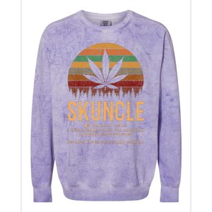 Skunkle Weed Smoker Funny Weed Marijuana Colorblast Crewneck Sweatshirt