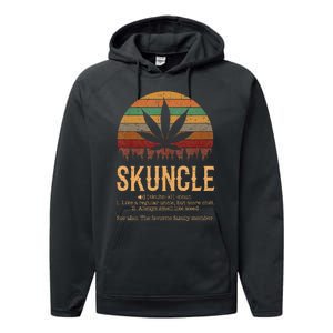 Skunkle Weed Smoker Funny Weed Marijuana Performance Fleece Hoodie