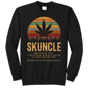 Skunkle Weed Smoker Funny Weed Marijuana Tall Sweatshirt