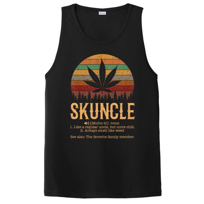 Skunkle Weed Smoker Funny Weed Marijuana PosiCharge Competitor Tank