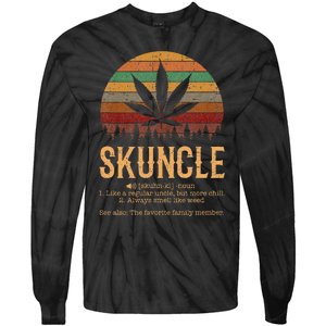 Skunkle Weed Smoker Funny Weed Marijuana Tie-Dye Long Sleeve Shirt