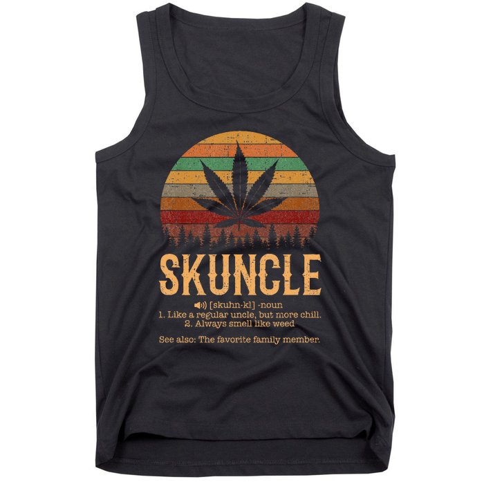 Skunkle Weed Smoker Funny Weed Marijuana Tank Top