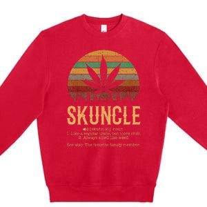 Skunkle Weed Smoker Funny Weed Marijuana Premium Crewneck Sweatshirt