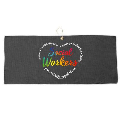 Social Worker Social Work Caseworker Public Servant Themed Gift Large Microfiber Waffle Golf Towel