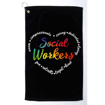 Social Worker Social Work Caseworker Public Servant Themed Gift Platinum Collection Golf Towel