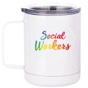 Social Worker Social Work Caseworker Public Servant Themed Gift 12 oz Stainless Steel Tumbler Cup