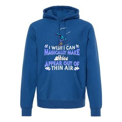 Skiing Winter Sports Gift Magical Skier Ski Mountains Skiing Gift Premium Hoodie