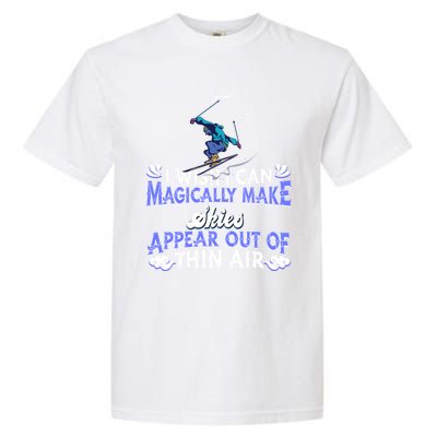 Skiing Winter Sports Gift Magical Skier Ski Mountains Skiing Gift Garment-Dyed Heavyweight T-Shirt