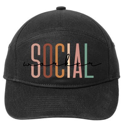 Social Worker Social Work Life Coworker Gift 7-Panel Snapback Hat