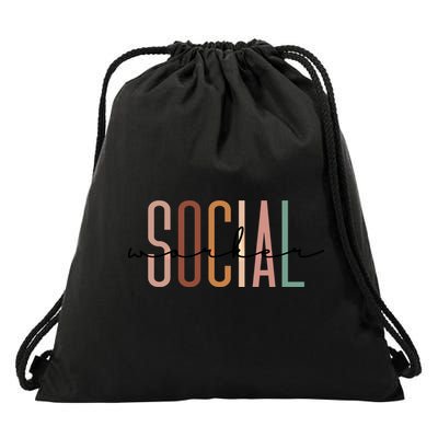 Social Worker Social Work Life Coworker Gift Drawstring Bag