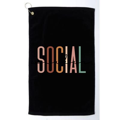 Social Worker Social Work Life Coworker Gift Golf Towel