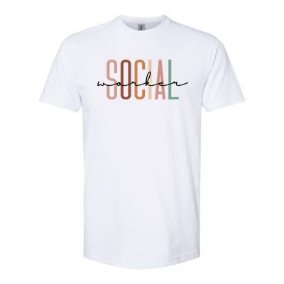 Social Worker Social Work Life Coworker Gift Softstyle® CVC T-Shirt