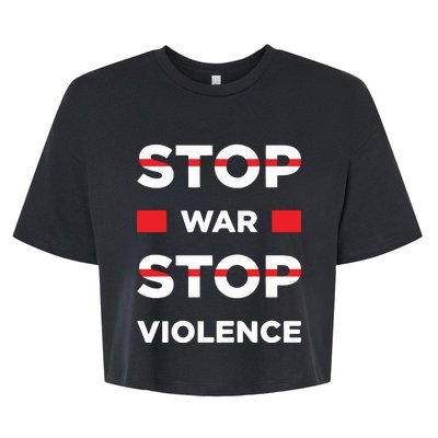 Stop War Stop Violence Bella+Canvas Jersey Crop Tee