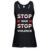 Stop War Stop Violence Ladies Essential Flowy Tank