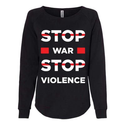 Stop War Stop Violence Womens California Wash Sweatshirt