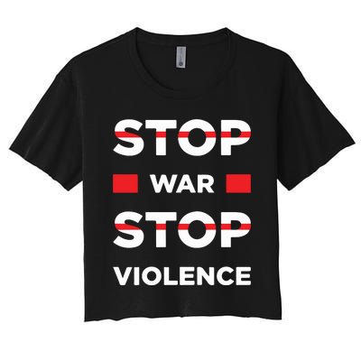 Stop War Stop Violence Women's Crop Top Tee