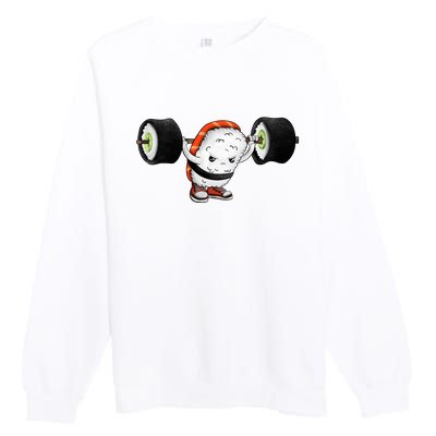 Sushi Weightlifting Premium Crewneck Sweatshirt