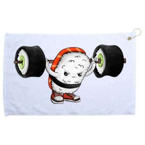 Sushi Weightlifting Grommeted Golf Towel