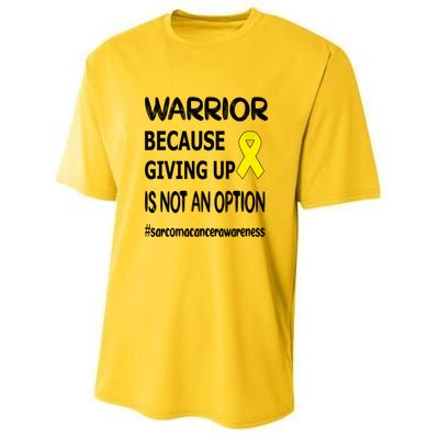 Sarcoma Warrior Sarcoma Cancer Survivor Gift Youth Performance Sprint T-Shirt